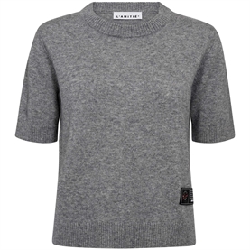 Haute L'Amitié Cash Ss O-Neck T-shirt, Light Grey Melange